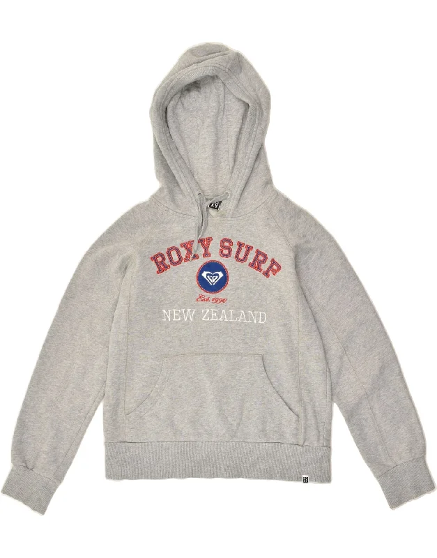 ROXY Womens New Zealand Graphic Hoodie Jumper US 10 Large Grey