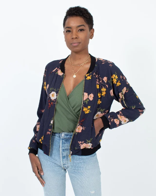 Floral Bomber Jacket