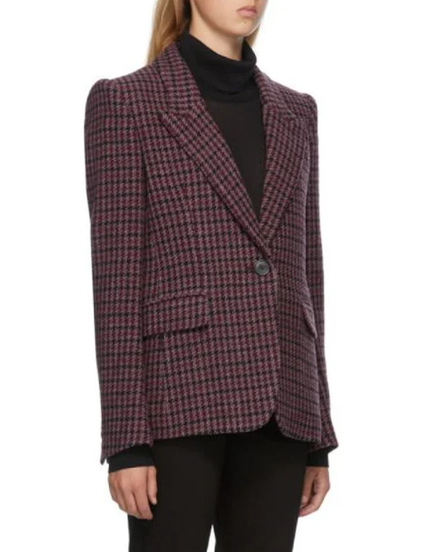 "Veste Kerstin" Plaid Blazer