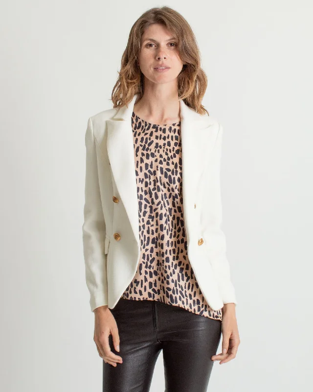 Short White Blazer