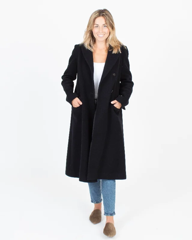 Black Wool Peacoat