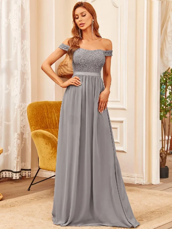 Sweetheart Off Shoulder A-Line Bridesmaid Dress