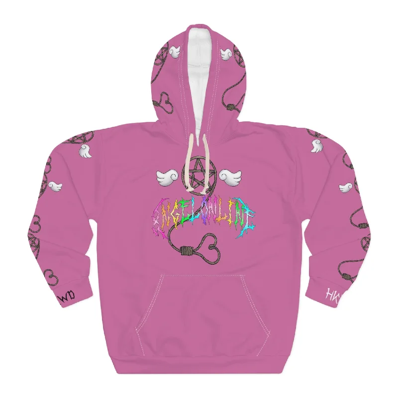 8ngelonline Desire Pullover All Over Print Hoodie Pink