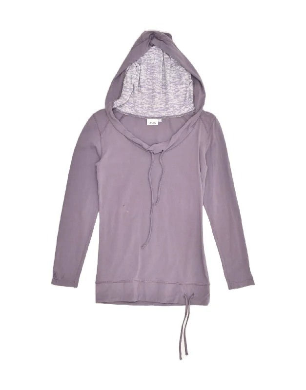 ELLESSE Womens Hoodie Jumper UK 12 Medium Purple Cotton