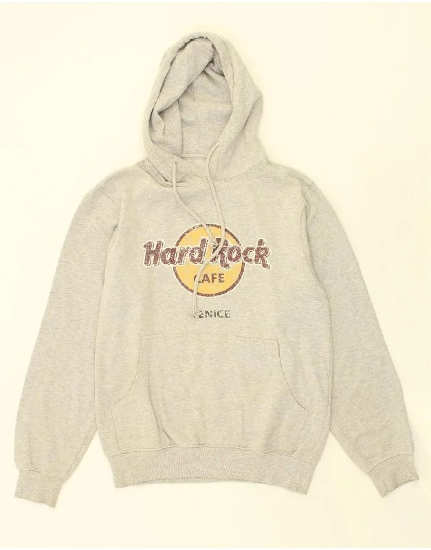 HARD ROCK CAFE Womens Venice Graphic Hoodie Jumper UK 14 Medium Grey