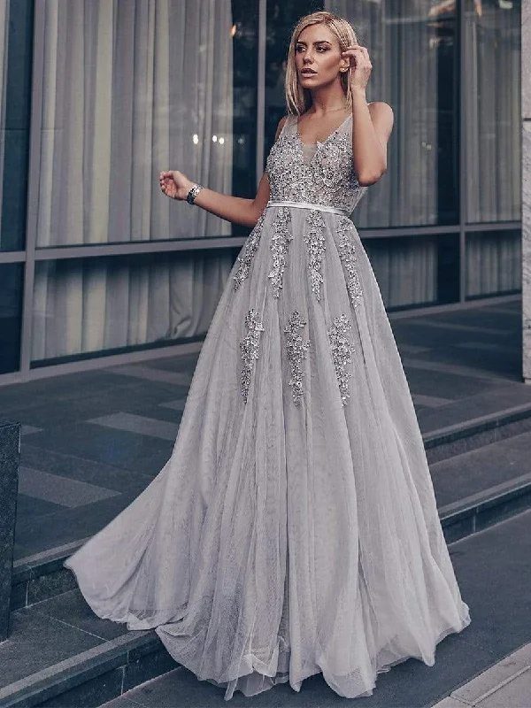 Maxi Long Elegant Ethereal Tulle Prom Dress