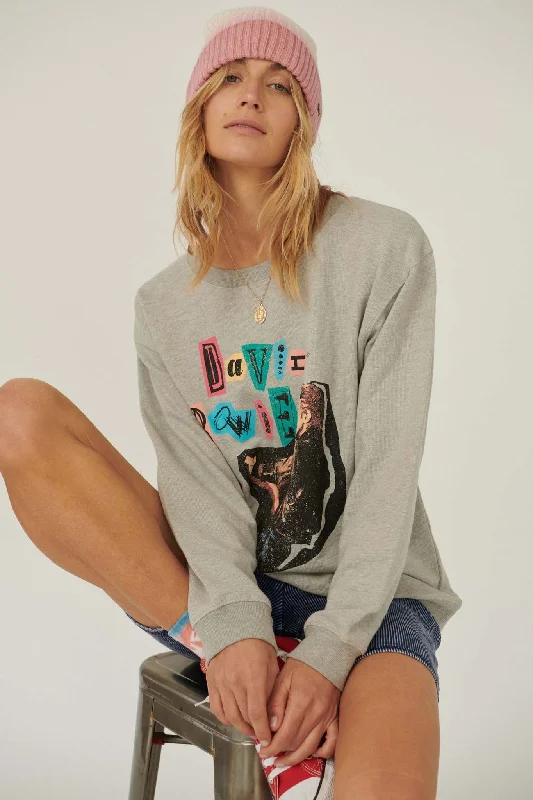 David Bowie Collage Graphic Sweatshirt