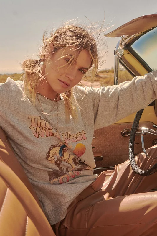 Wild West Vintage-Print Graphic Sweatshirt