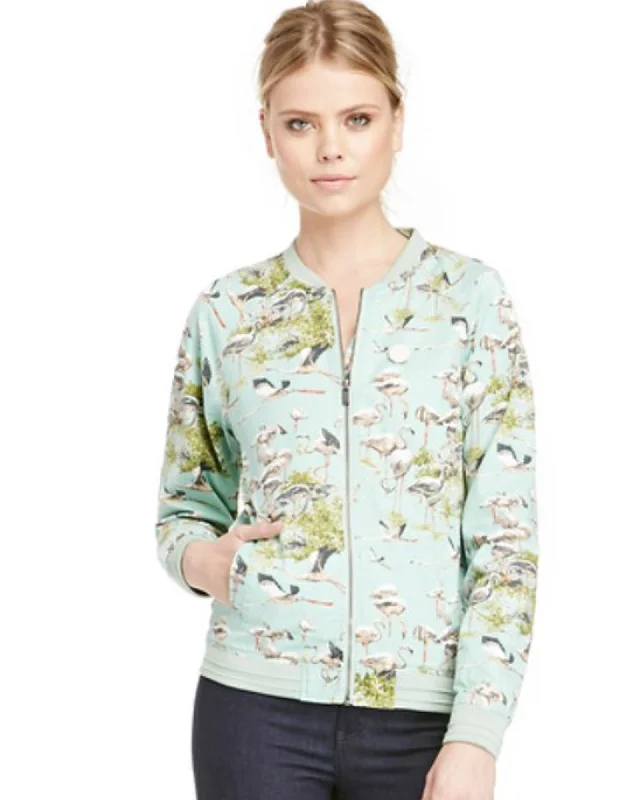 Cotton Flamingo Print Jacket