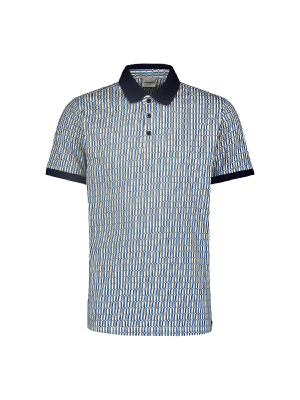 No Excess - Printed Polo - Cobalt