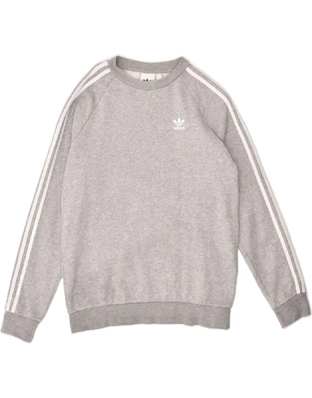 ADIDAS Womens Sweatshirt Jumper UK 10 Small Grey