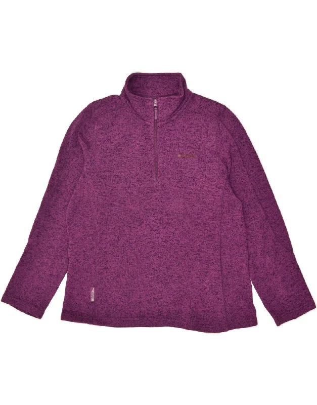 MOUNTAIN WAREHOUSE Womens Zip Neck Sweatshirt Jumper UK 18 XL Purple