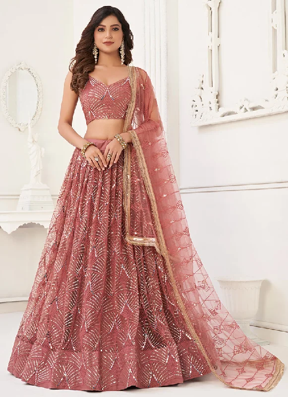 Blush Pink Traditional Wedding Lehenga Choli