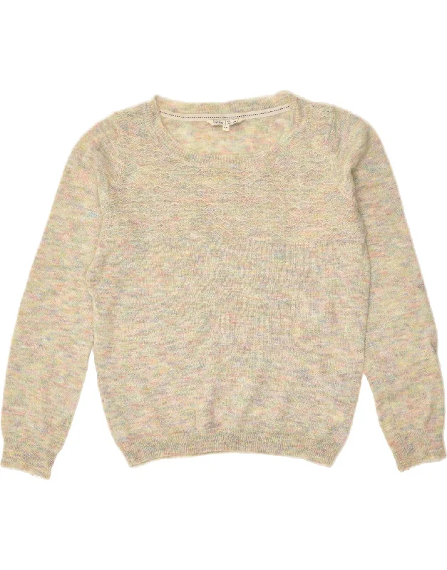 FAT FACE Womens Boat Neck Jumper Sweater UK 16 Large Beige Acrylic