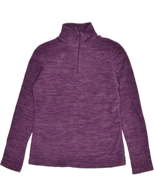 MOUNTAIN WAREHOUSE Womens Zip Neck Fleece Jumper UK  8 Small Purple