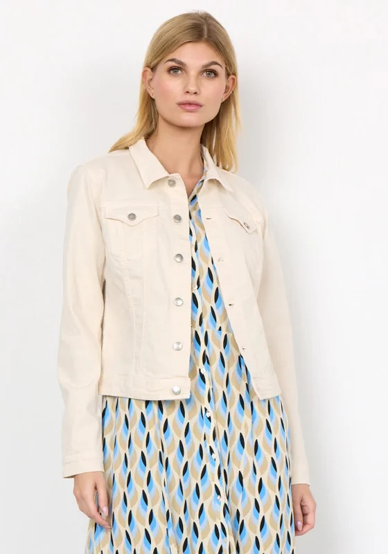 Soyaconcept Erna Denim Jacket, Cream