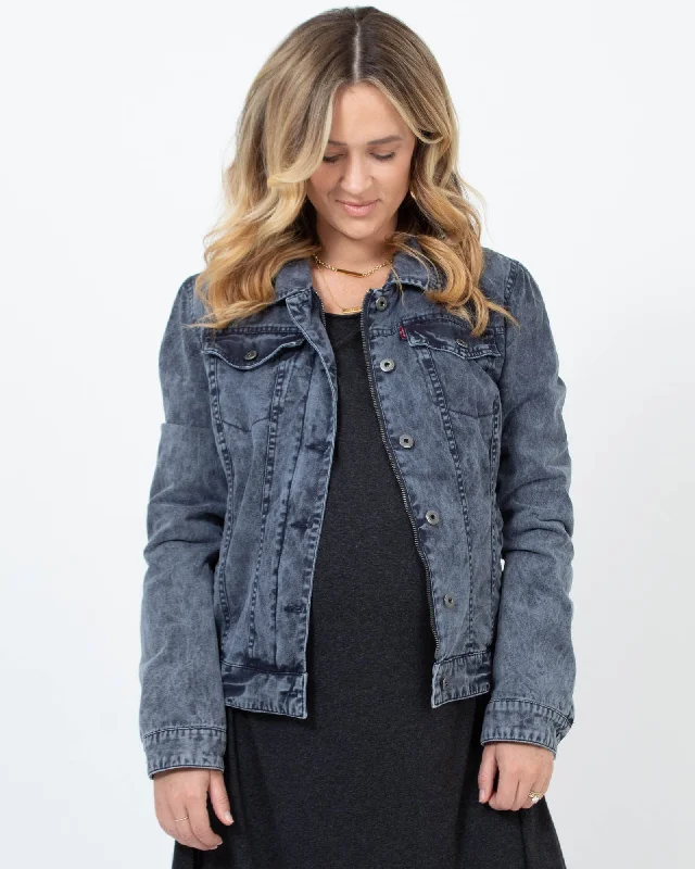 Zip Up Denim Jacket