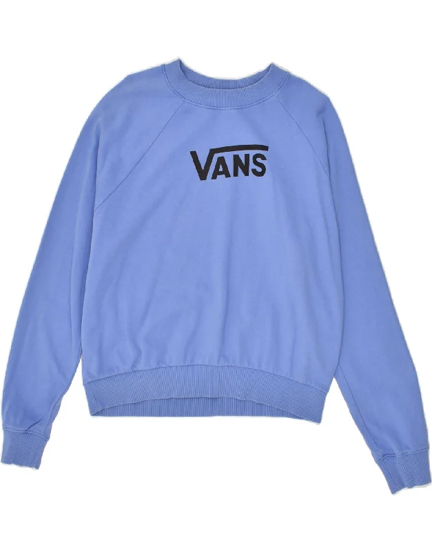 VANS Womens Sweatshirt Jumper UK 12 Medium Blue Cotton