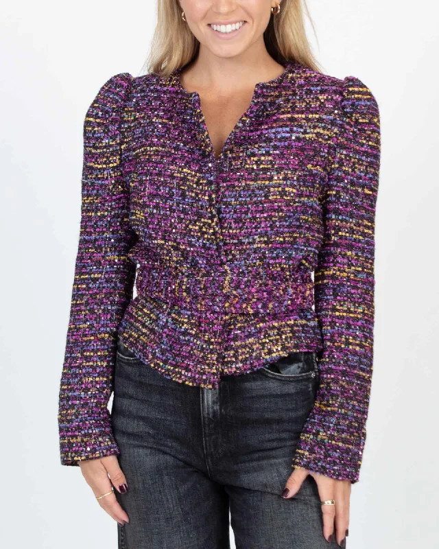 Purple Marbled Tweed Blazer