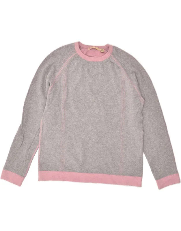 TED BAKER Womens Sweatshirt Jumper Size 3 Medium Grey Cotton