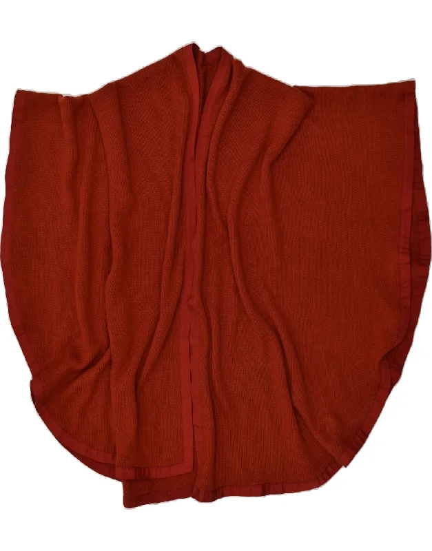 VINTAGE Womens Poncho Jumper One size Red